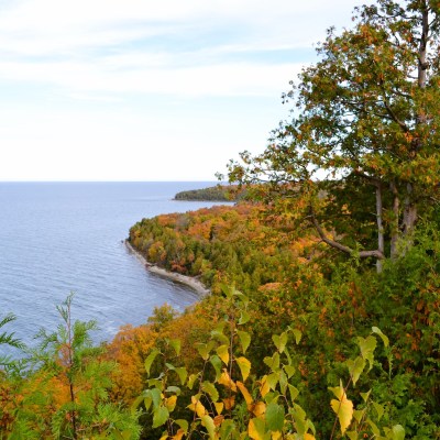 View from Sven's Bluff in Peninsula State Park in Door County, Wisconsin.