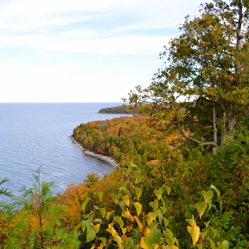 View from Sven's Bluff in Peninsula State Park in Door County, Wisconsin.