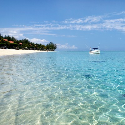 Crystal clear water in Mauritius