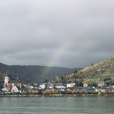 A rainbow over the Rhine