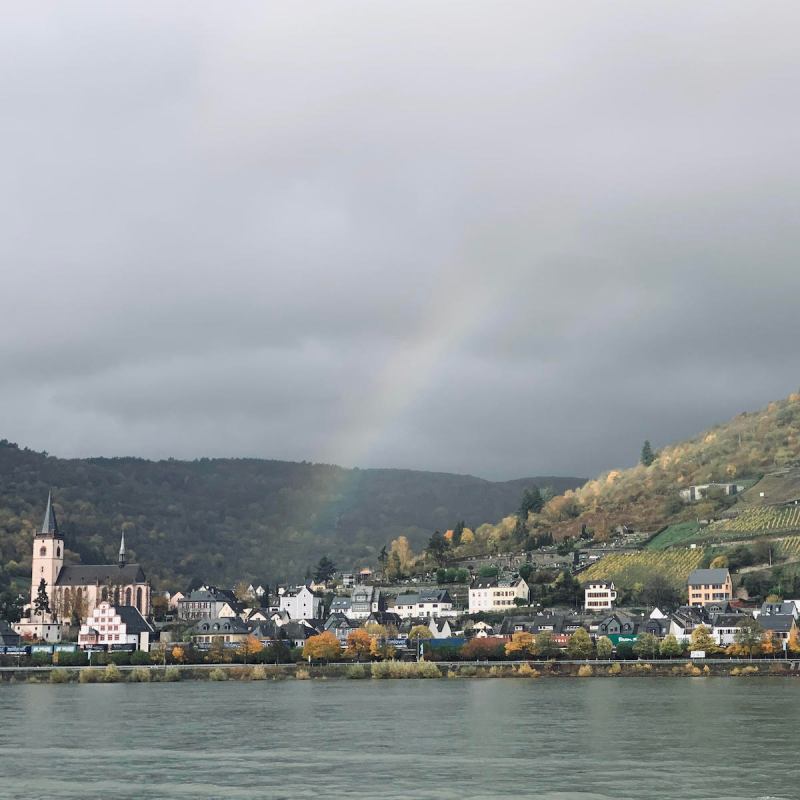 A rainbow over the Rhine