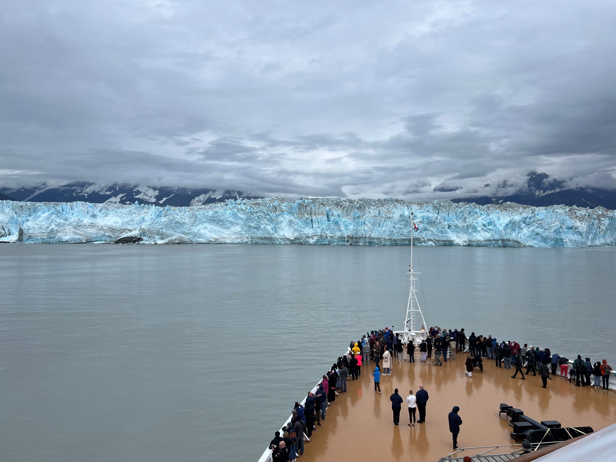 View of Hubbard Glacier from Holland America Westerdam in Alaska