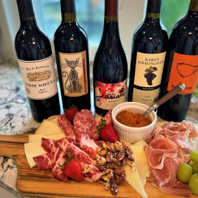 Naked Wines with a quick and easy Trader Joe charcuterie board.