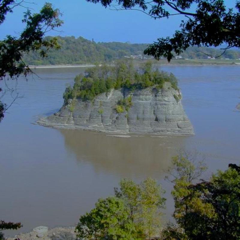Tower Rock in Missouri along the Mississippi River