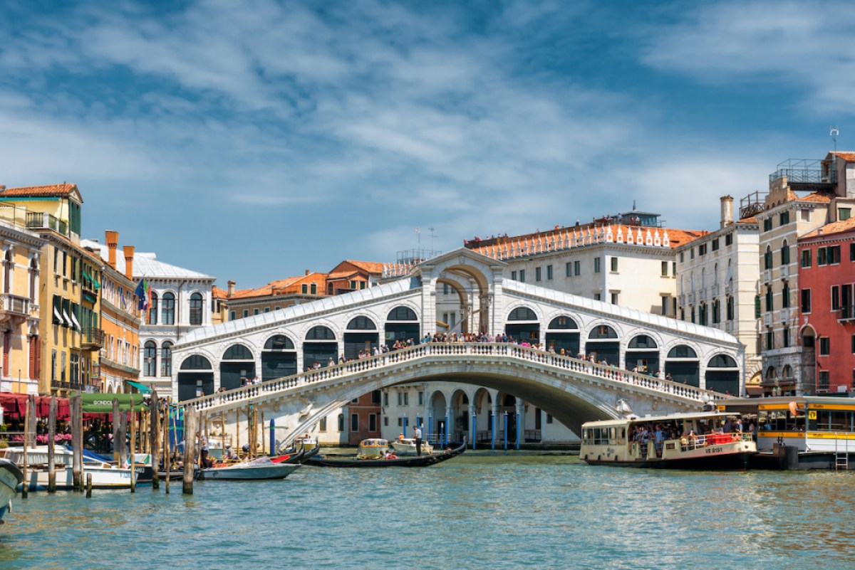 The Rialto Bridge over Venice's Grand Canal