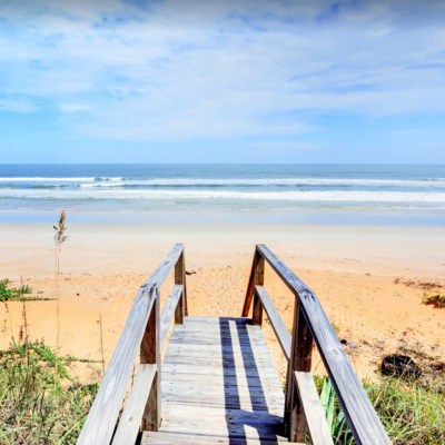 View of Flagler Beach from the Sunshine House Vrbo rental in Florida