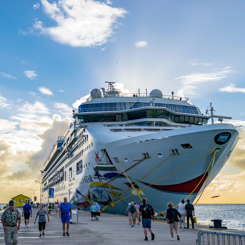 Star Cruise Ship docked at the Phillipsburg Cruise Port