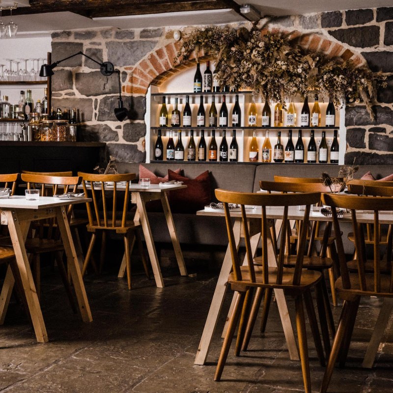 Inside Lilac wine bar in Lyme Regis