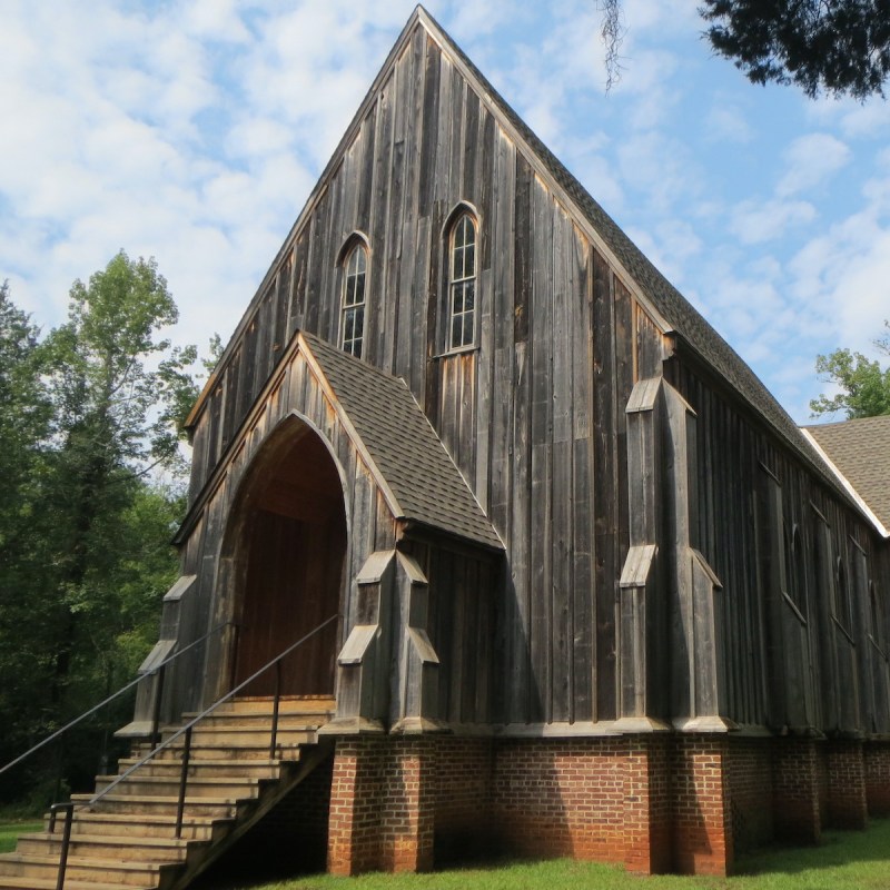 An old Methodist church greets you at historic Old Cahawba.