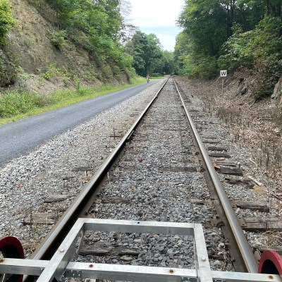 View from a rail bike near Frostburg, Maryland.