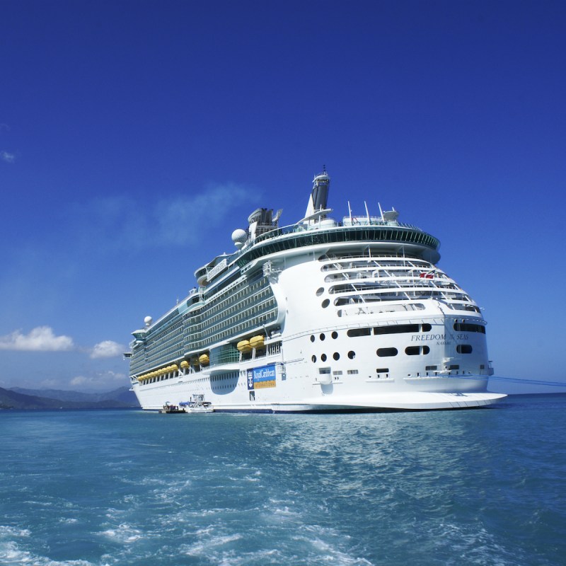 Royal Caribbean cruise ship near Haiti