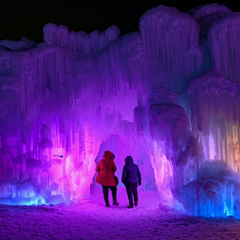 Explore an ice castle in Lake Geneva, Wisconsin