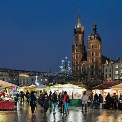 Christmas market in Krakow, Poland