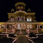 Lights at the Seiberling Mansion
