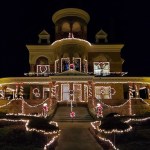 Lights at the Seiberling Mansion