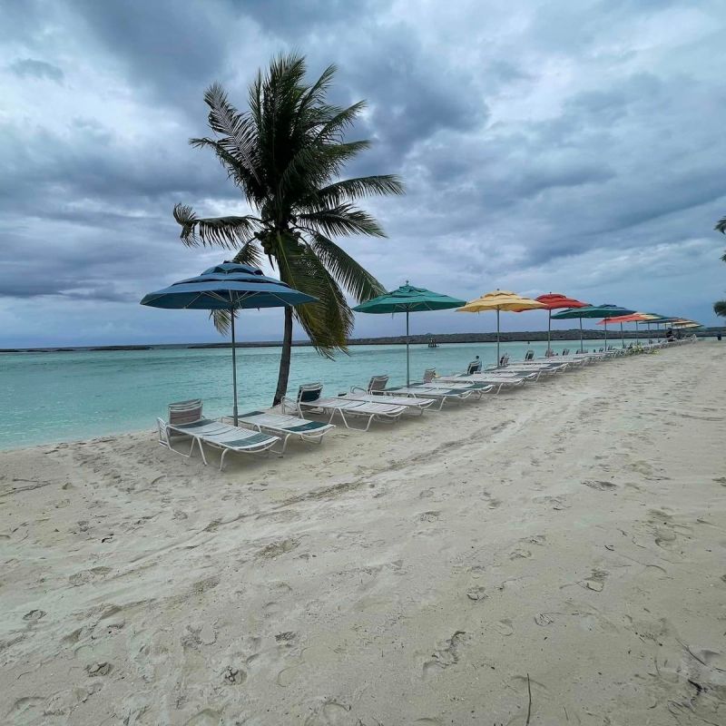 A stormy beach day in The Bahamas