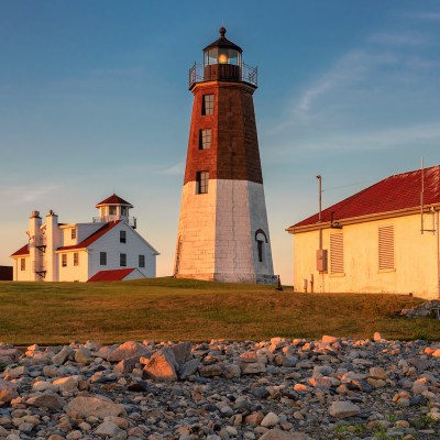 Point Judith Lighthouse in Narragansett, Rhode Island