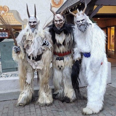 People dressed up as Krampus near Tacoma, Washington