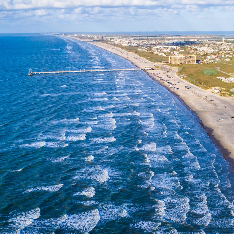 Port Aransas, Texas shoreline