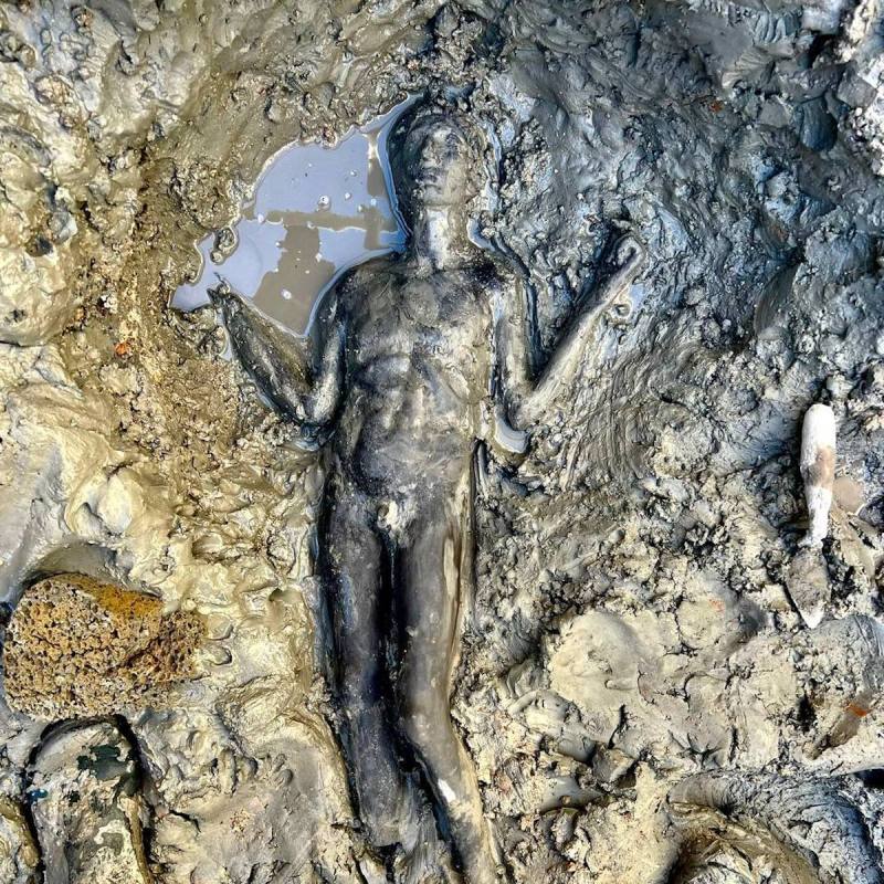 One of the bronze statues discovered in San Casciano dei Bagni, Italy