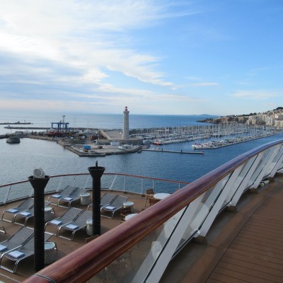 Sete, France, from the deck of our Viking longship