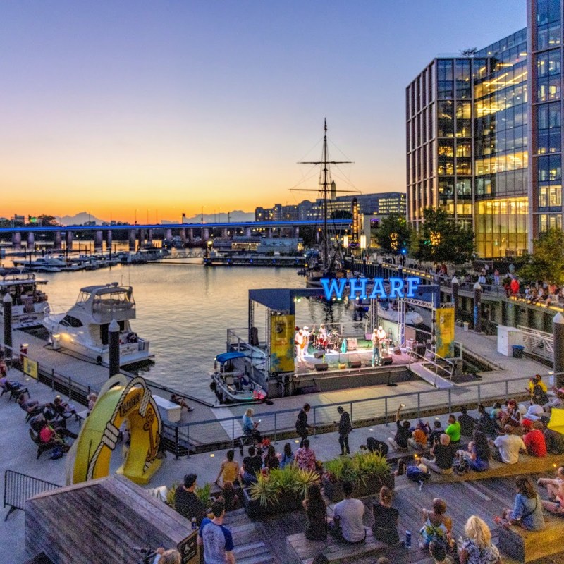 Washington, D.C.'s Wharf hosting a concert.