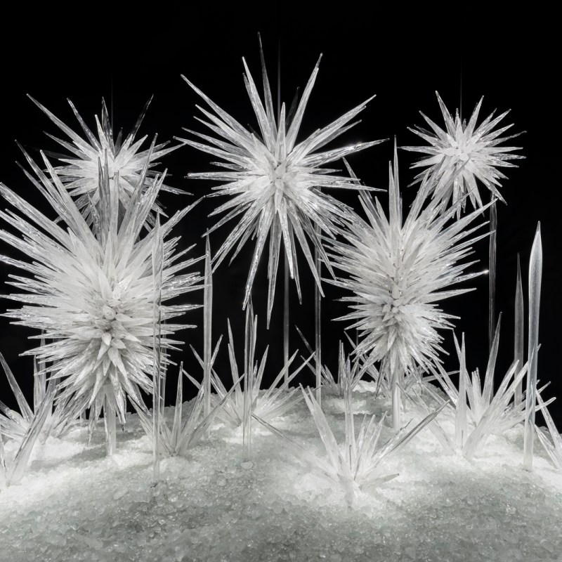 Winter Brilliance spiky glass looks like ice