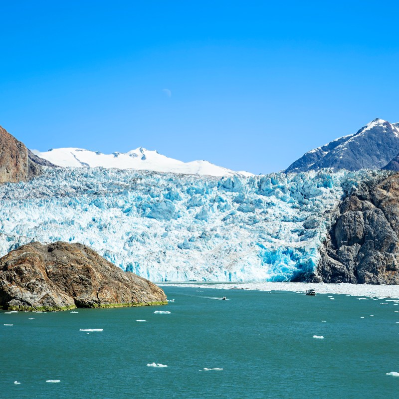 South Sawyer Glacier at the end of Tracy Arm in Alaska