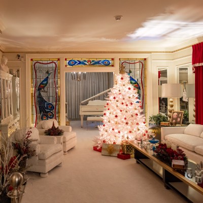 Christmas decorations at Graceland in Memphis