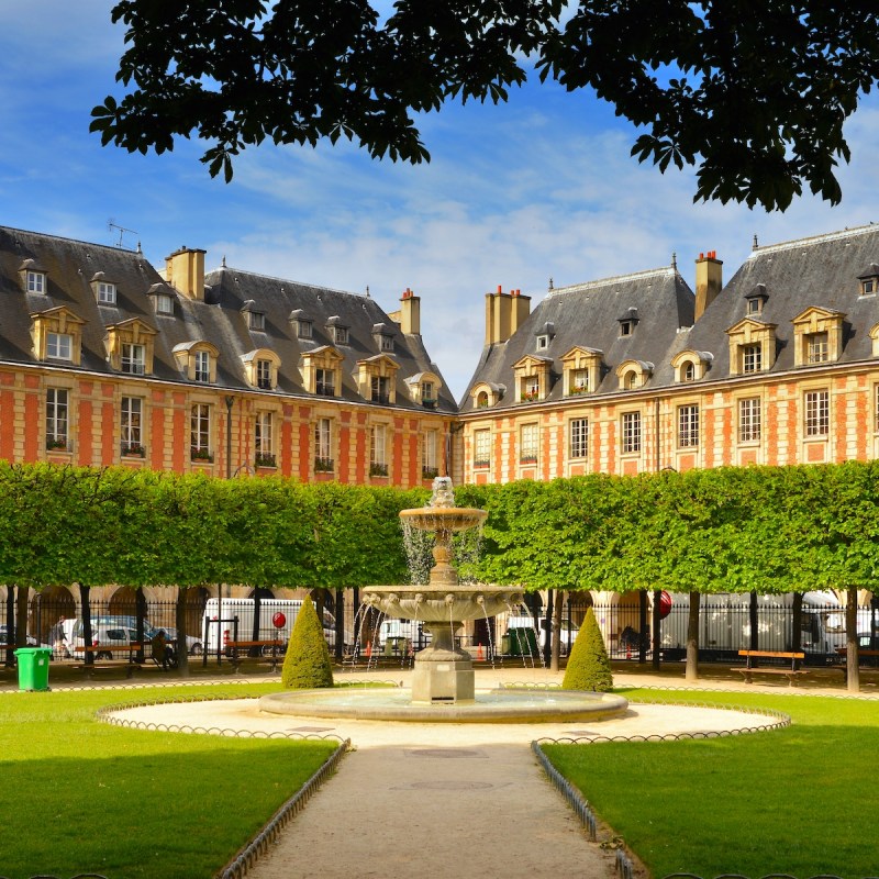 Place des Vosges in the Marais district of Paris