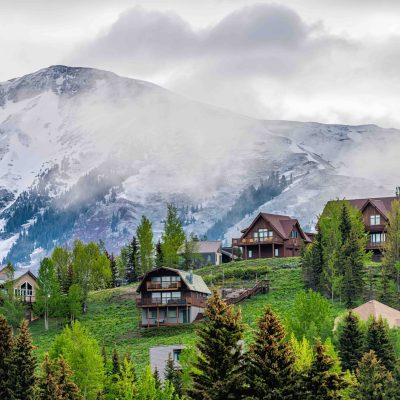 Homes in the mountains in Crested Butte, Colorado