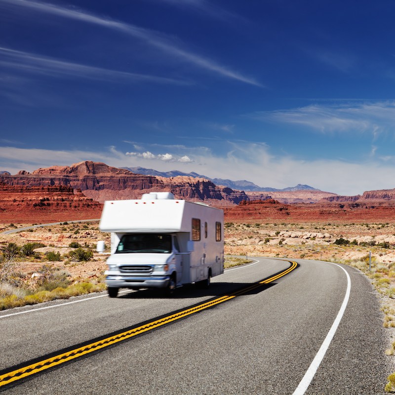 Traveling by motorhome, American Southwest, Utah