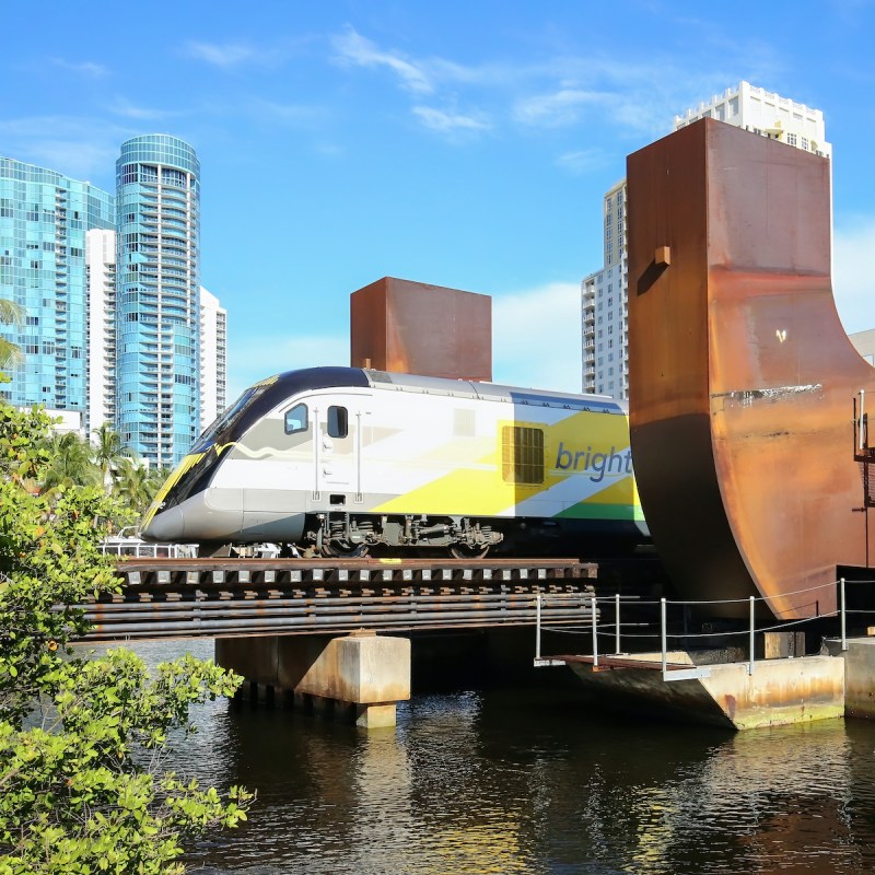 Brightline train in Fort Lauderdale