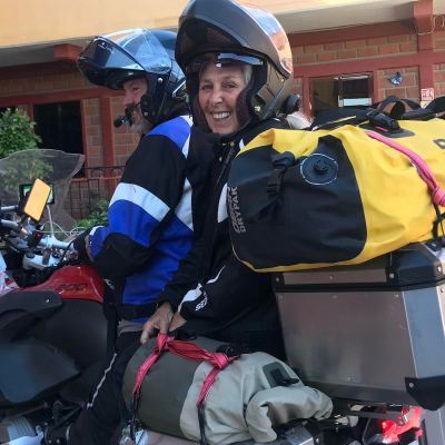 Donna on her 10,000-mile motorcycle adventure through Mexico