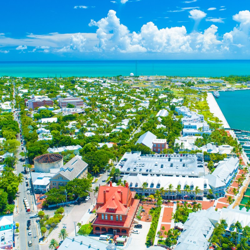 Aerial view of Key West, Florida.