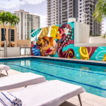 Hyatt Centric pool and murals