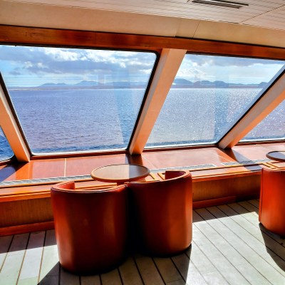 A cruise ship in the Canary islands