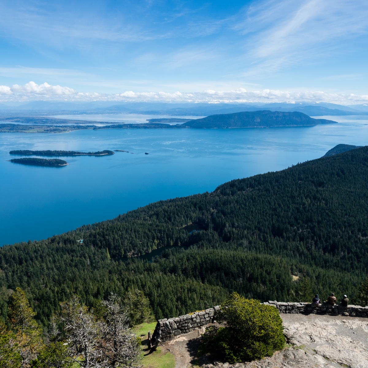The Rosario Strait from Mount Constitution in Moran State Park, Washington
