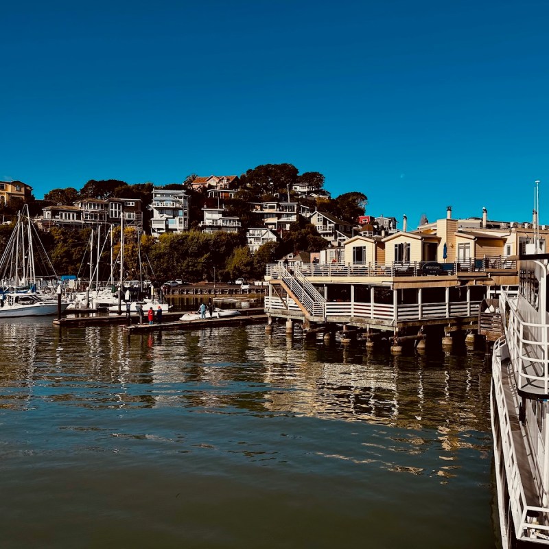 Boats docked in Tiburon, California