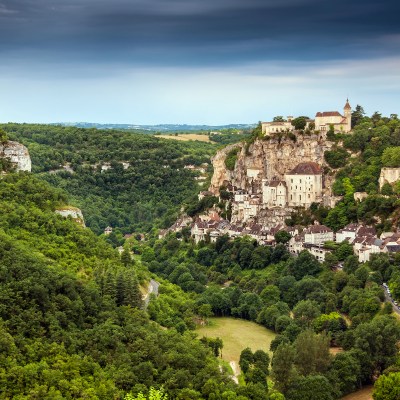The town of Rocamadour in France's Midi-Pyrénées region