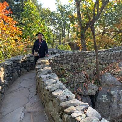 Cindy enjoying fall foliage