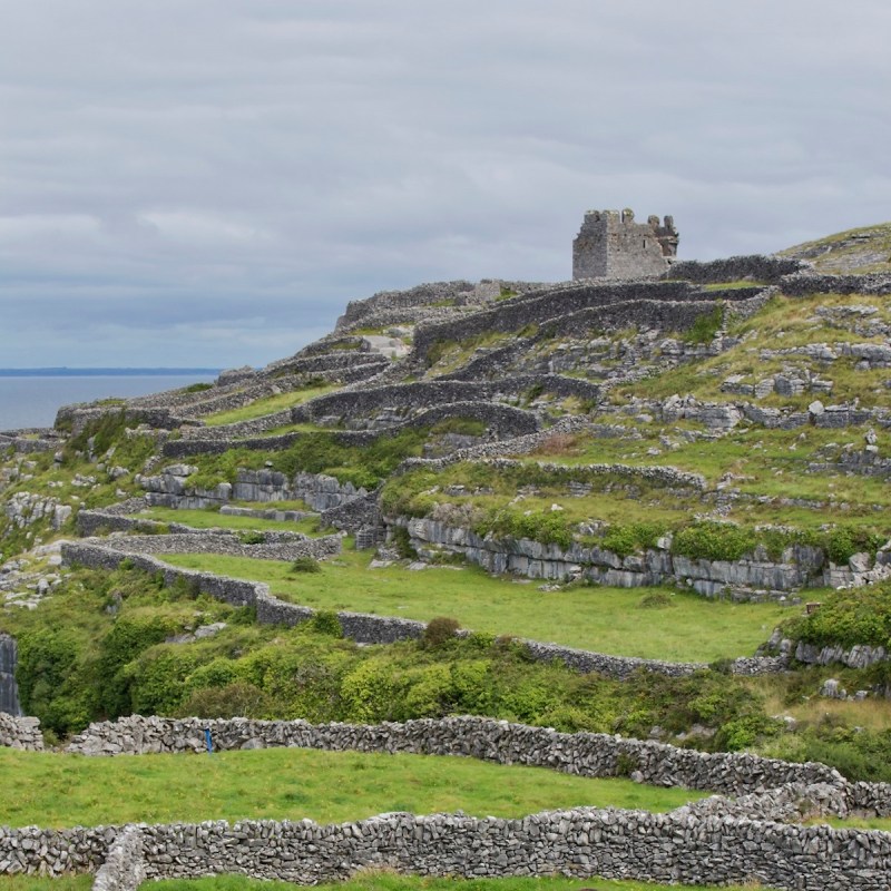 Rock walls weave around Inisheer Island