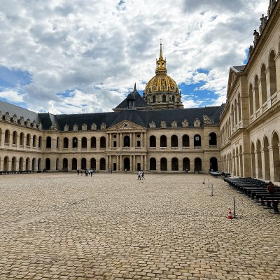 The courtyard at Les Invalides in Paris