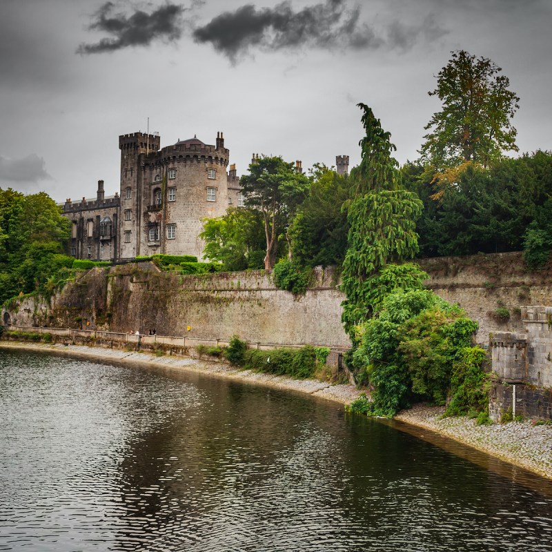 Kilkenny Castle by the River Nore in Ireland