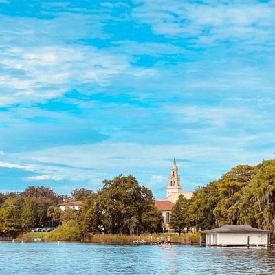 Rollins College seen from Lake Virginia in Winter Park, Florida