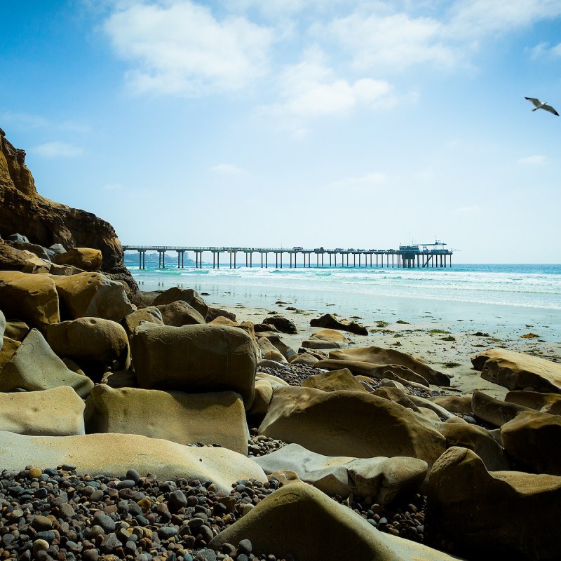 Scripps Pier in La Jolla, California.