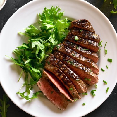Slices of steak