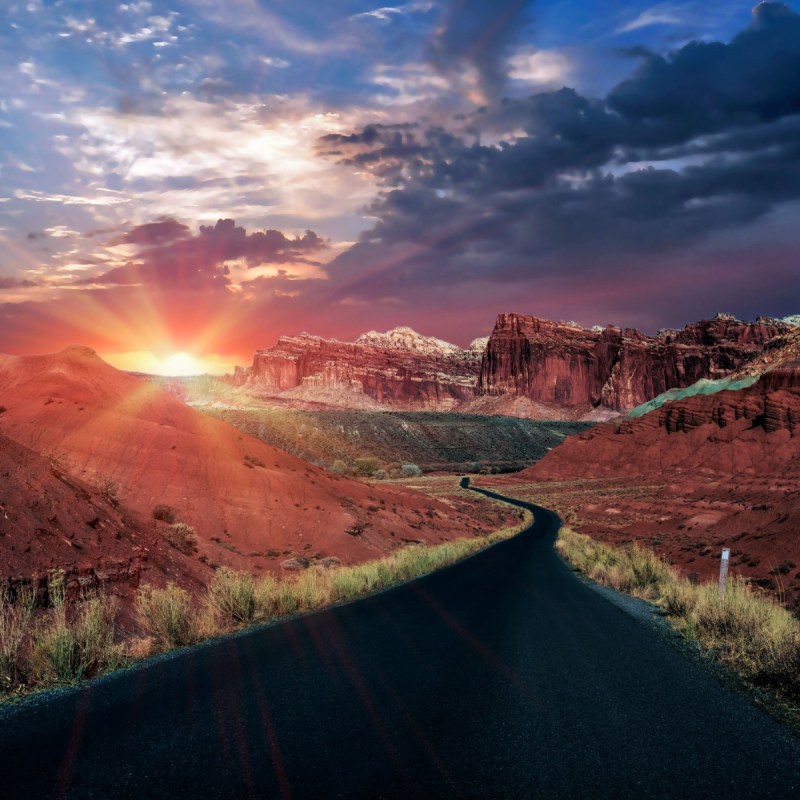 Capitol Reef National Park at sunset