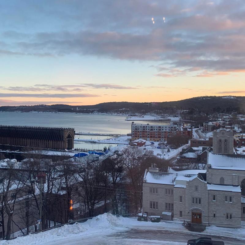 The waterfront of Marquette, Michigan