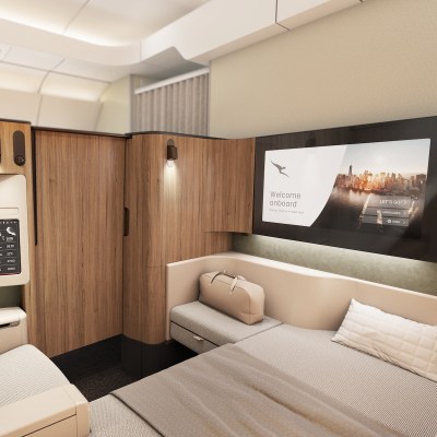 Qantas first-class room
